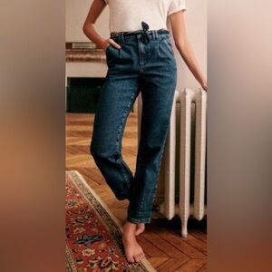 Sezane Manu Denim Trouser Blue Size FR 38/US6